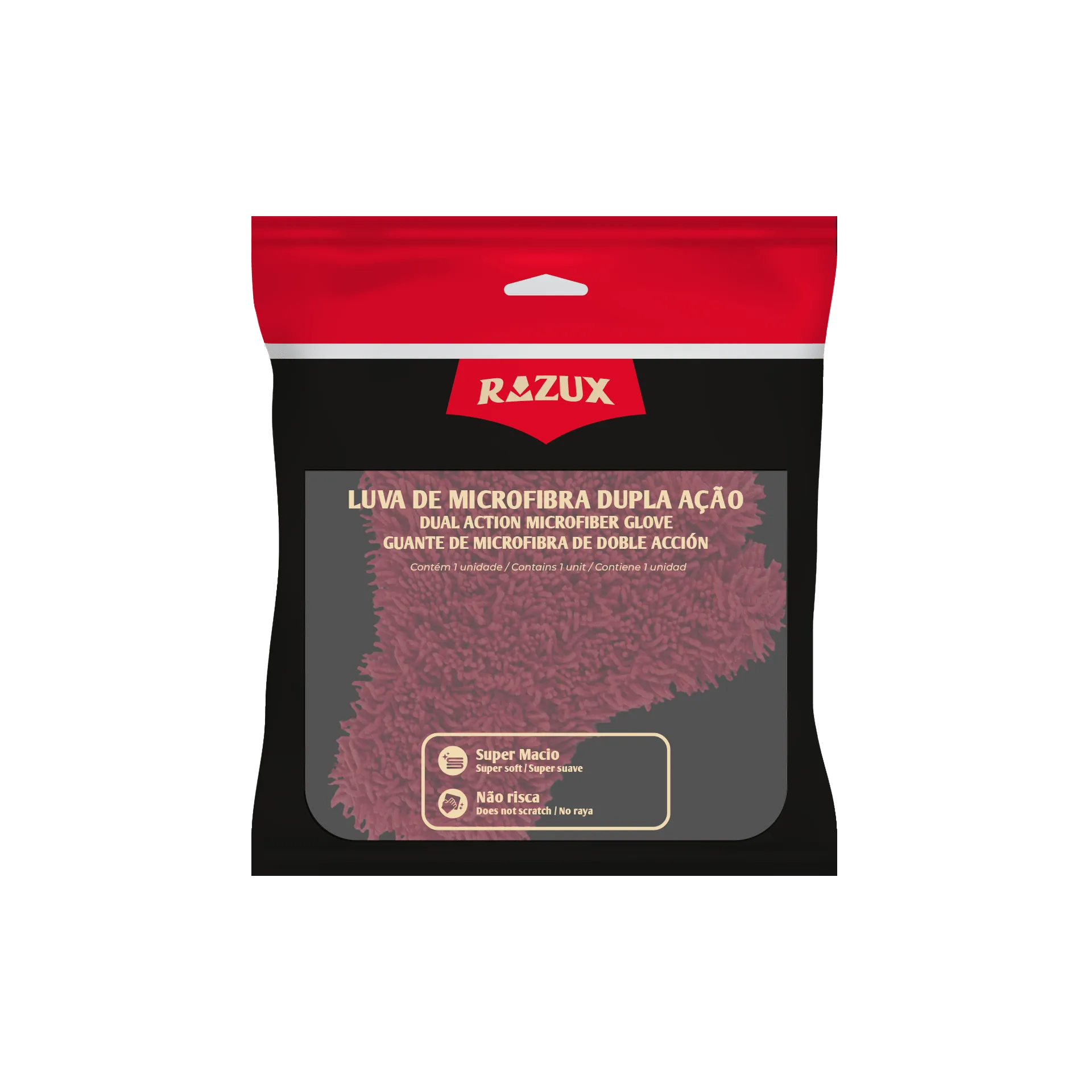LUVA DE MICROFIBRA DUPLA ACAO RAZUX